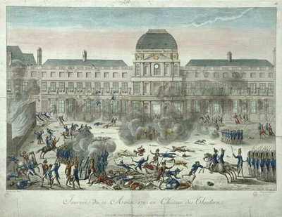 Chateau des Tuileries, 10 agosto 1792, inciso da Jourdan da G. Texier